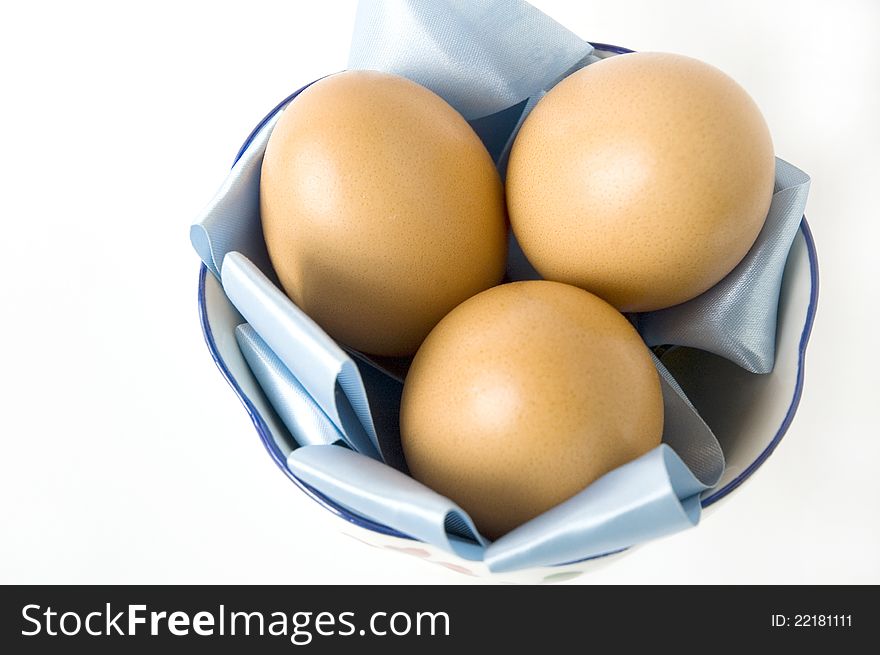 Close Up Eggs On Pan