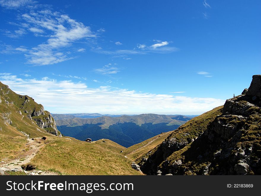 Clear sky view from the top of the mountains. Clear sky view from the top of the mountains