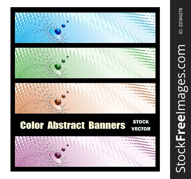 Different color options of abstract banners