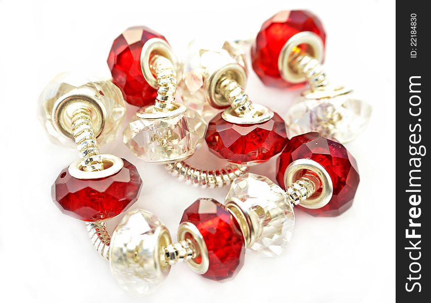 Red and white bracelet