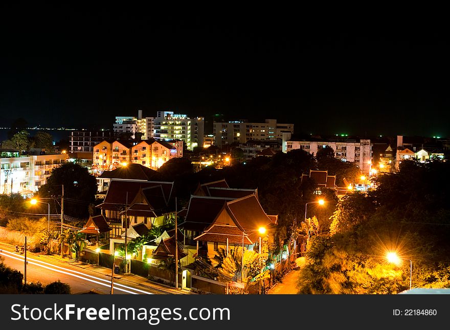Image of night scence at Pattaya City in Thailand. Image of night scence at Pattaya City in Thailand.