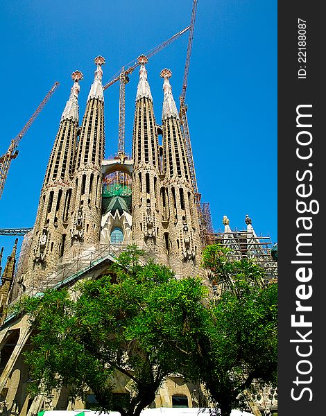 Gaudi's sagrada familia in barcelona