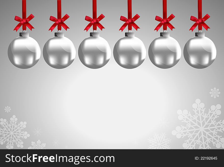 Christmas balls with silver for making greeting cards. Christmas balls with silver for making greeting cards.