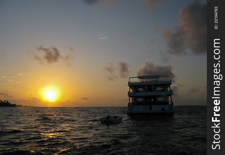 Sunset At Baa Atoll