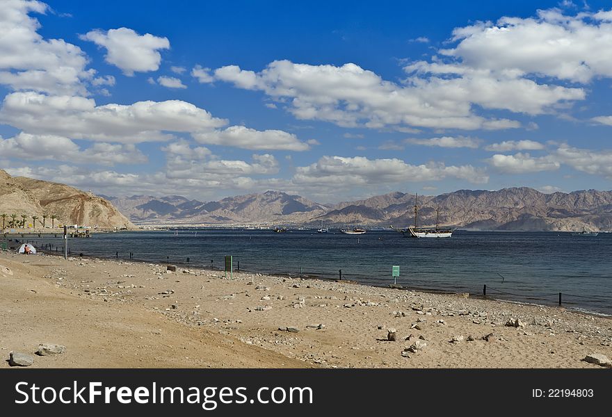 View On Aqaba Gulf Near Coral Reefs, Eilat, Israel