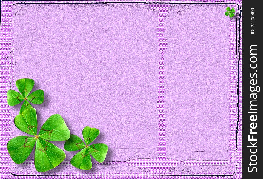 Four-leaved clover postcard