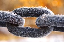 Frozen Chain Royalty Free Stock Photography Frozen Chain Royalty Free Stock Photography