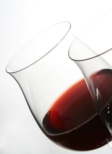 Two Wine Glasses With Red Wine Stock Photos Two Wine Glasses With Red Wine Stock Photos