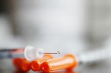 Point Of A Syringe Stock Photography