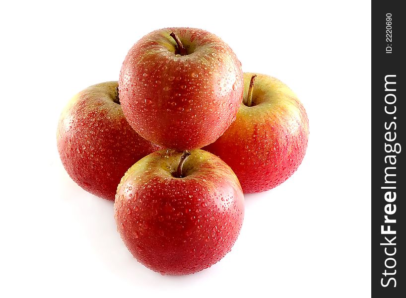 Photo of isolated fresh red apple. Photo of isolated fresh red apple.