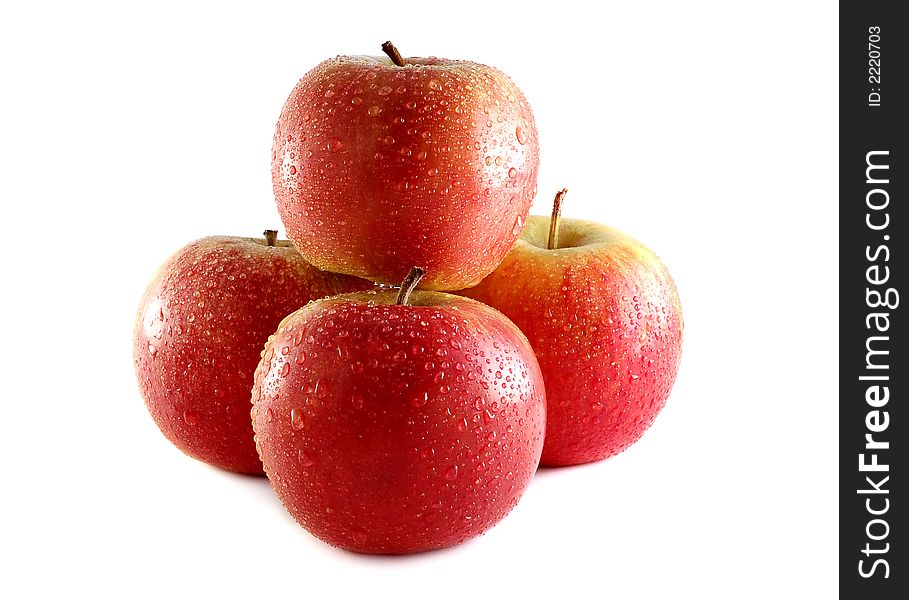 Photo of isolated fresh red apple. Photo of isolated fresh red apple.