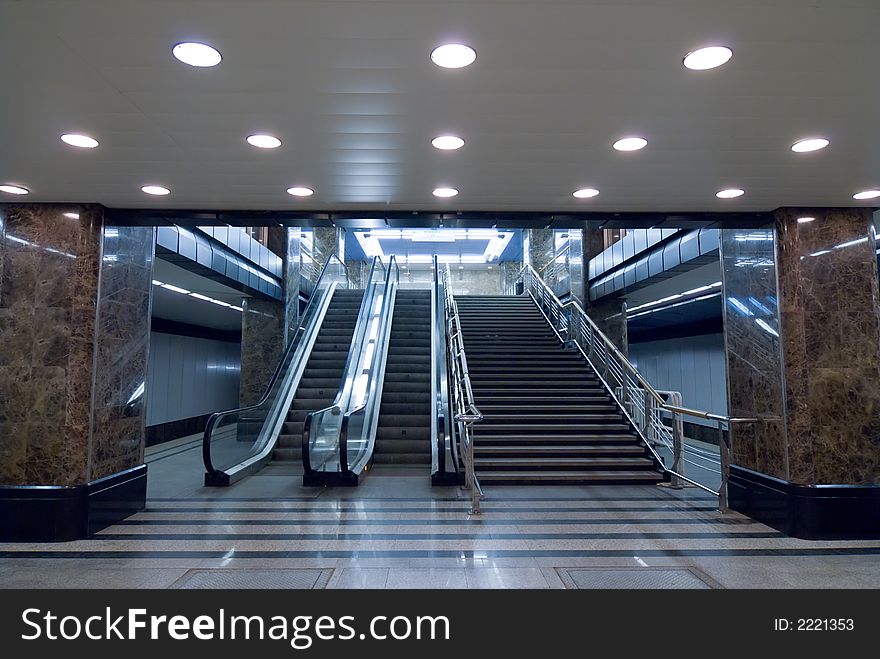 Moscow subway station with elevator passage