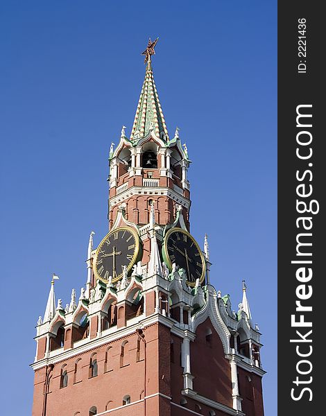Morning. the Main tower of the Kremlin. Morning. the Main tower of the Kremlin