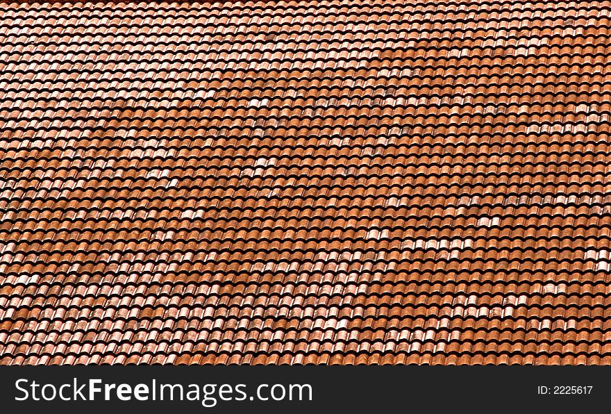 Red clay roof tiles good for a background. Red clay roof tiles good for a background