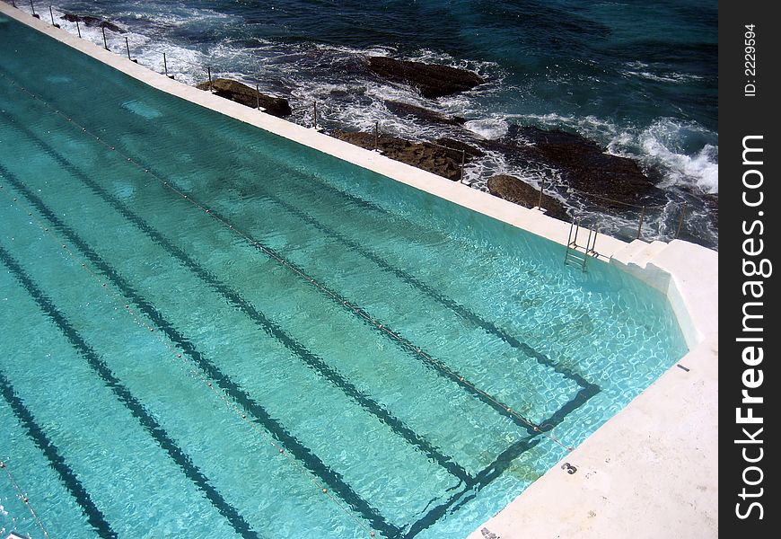 Bondi beach pool in Sydney. Bondi beach pool in Sydney