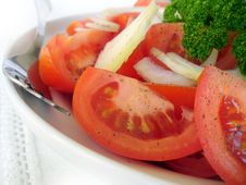 Fresh Tomatoes Salad With Onion Royalty Free Stock Image Fresh Tomatoes Salad With Onion Royalty Free Stock Image
