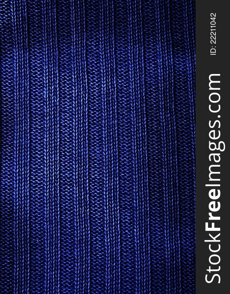 Texture Fabric Of Dark Blue Color. Vertical
