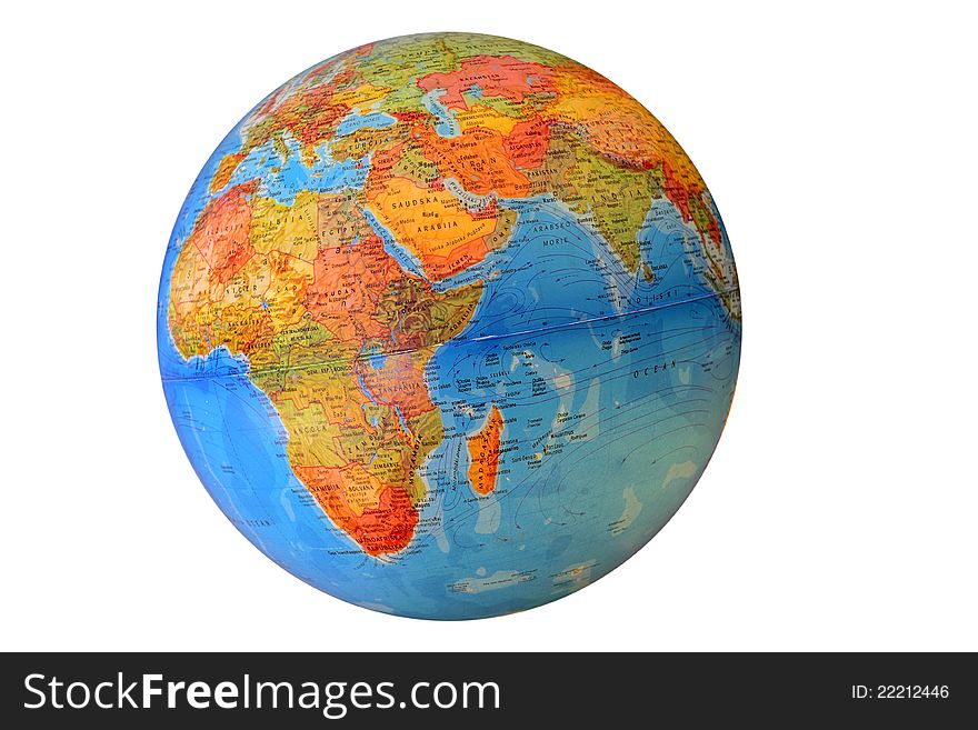 Colored map of countries on white background. Colored map of countries on white background