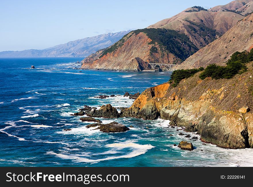 California Coast on a sunny day