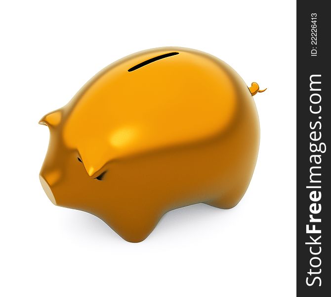 Piggy bank, 3d rendering image