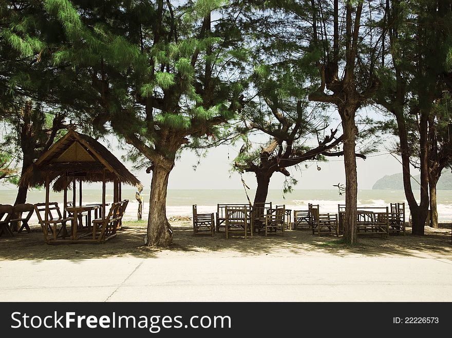 Local Thai cafe on the beach