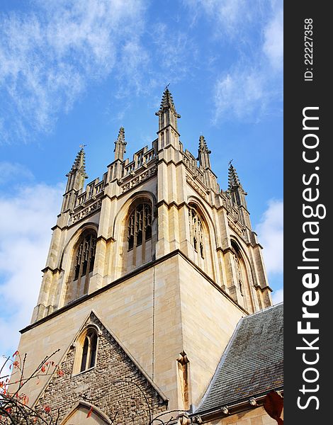 Church Spire in the University City of Oxford, England. Church Spire in the University City of Oxford, England