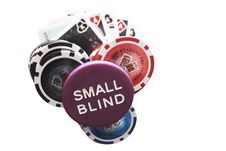 Poker Chips With Small Blind Stock Photography Poker Chips With Small Blind Stock Photography