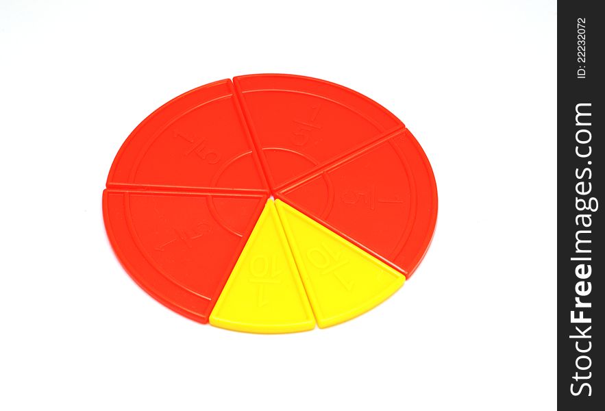 Circle made of different parts in orange and yellow