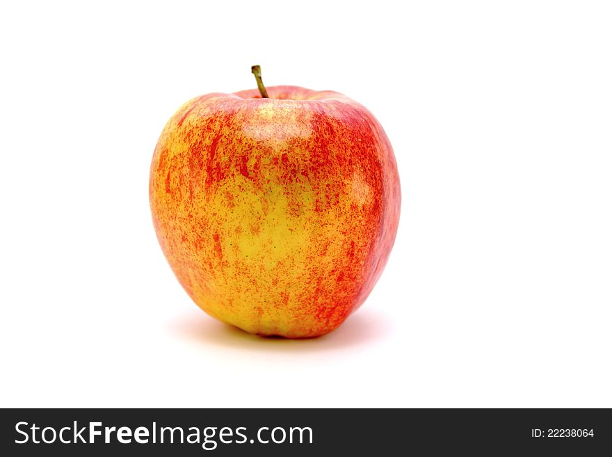 A beautiful red apple isolated on white background