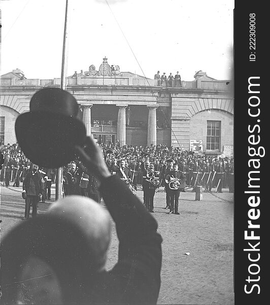 This unusual piece of photo journalism from the Clonbrock Collection.  Queen Victoria&#x27;s long reign had come to an end and her son, the Prince of Wales had come to the throne as King Edward VII.  The Dillon family captured the proclamation outside a courthouse amidst great pomp and ceremony and at least one hat being held aloft!

Photographers:  Dillon Family

Contributors:  Luke Gerald Dillon, Augusta Caroline Dillon

Collection:  Clonbrock photographic Collection

Date: c.1901

NLI Ref:  CLON998

You can also view this image, and many thousands of others, on the NLIâ€™s catalogue at catalogue.nli.ie. This unusual piece of photo journalism from the Clonbrock Collection.  Queen Victoria&#x27;s long reign had come to an end and her son, the Prince of Wales had come to the throne as King Edward VII.  The Dillon family captured the proclamation outside a courthouse amidst great pomp and ceremony and at least one hat being held aloft!

Photographers:  Dillon Family

Contributors:  Luke Gerald Dillon, Augusta Caroline Dillon

Collection:  Clonbrock photographic Collection

Date: c.1901

NLI Ref:  CLON998

You can also view this image, and many thousands of others, on the NLIâ€™s catalogue at catalogue.nli.ie