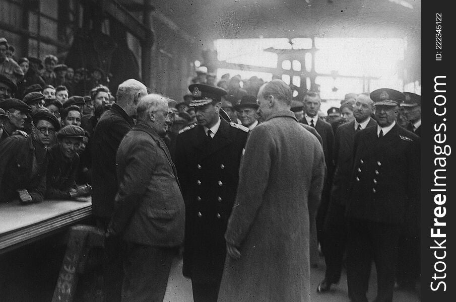 King George VI At The Shipyard Of Hawthorn Leslie