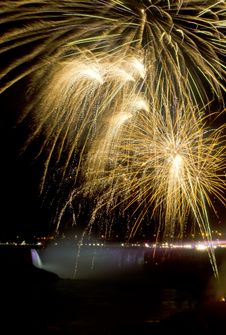 Fireworks Over Niagara Falls Stock Images Fireworks Over Niagara Falls Stock Images