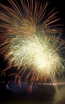 Fireworks Over Niagara Falls Royalty Free Stock Image Fireworks Over Niagara Falls Royalty Free Stock Image