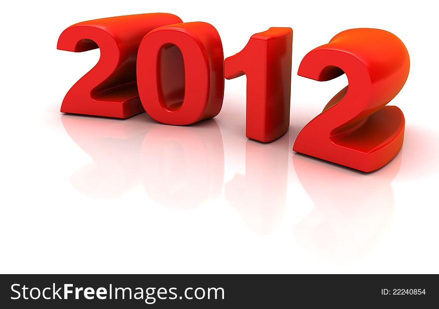 New Year 2012. 3d computer generated illustration.