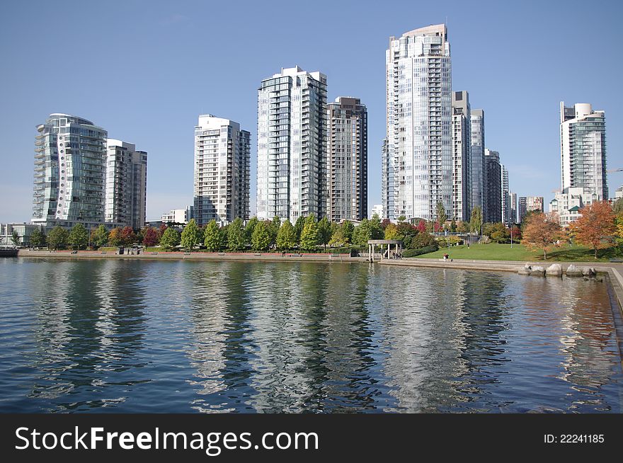 False creek in Vancouver, BC, Canada. False creek in Vancouver, BC, Canada