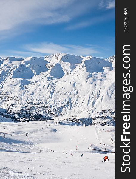 View of ski resort  Obergurgl. Austria