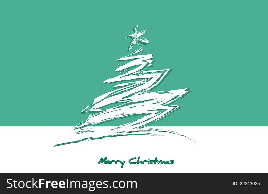 Original Christmas background with stylized tree. Original Christmas background with stylized tree