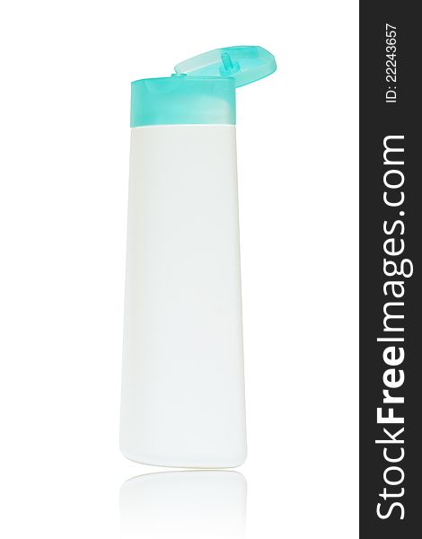 Plastic bottle with soap or shampoo