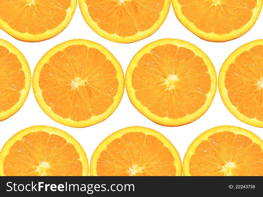 Orange slices background