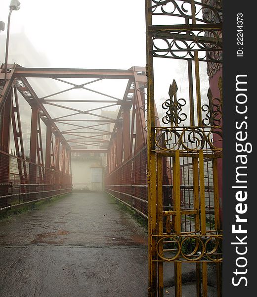 Iron gates at Darjeeling, West Bengal, India, summer 2011