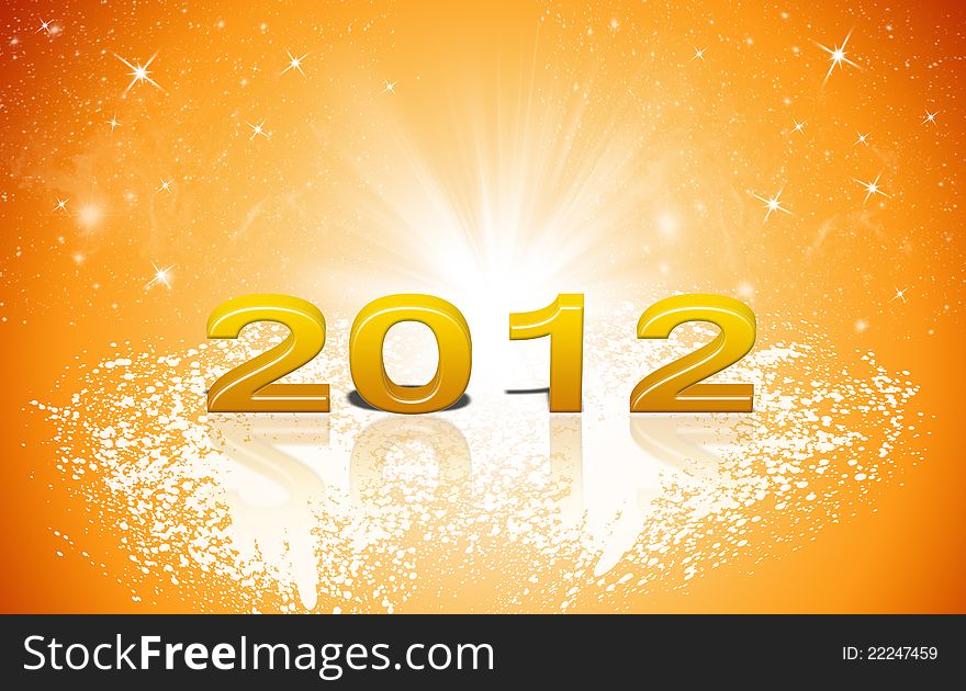 New year 2012 background with stars