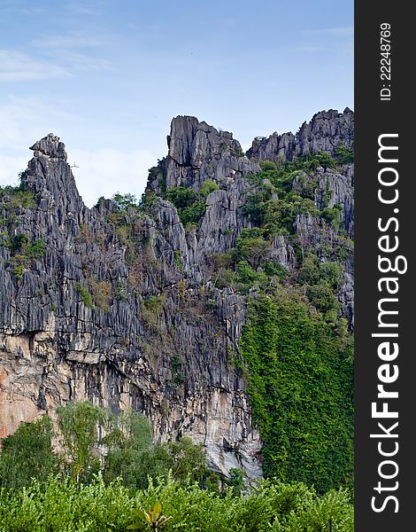 High Limestone  mountain in wildlife sanctuary, Phitsanulok, Thailand. High Limestone  mountain in wildlife sanctuary, Phitsanulok, Thailand