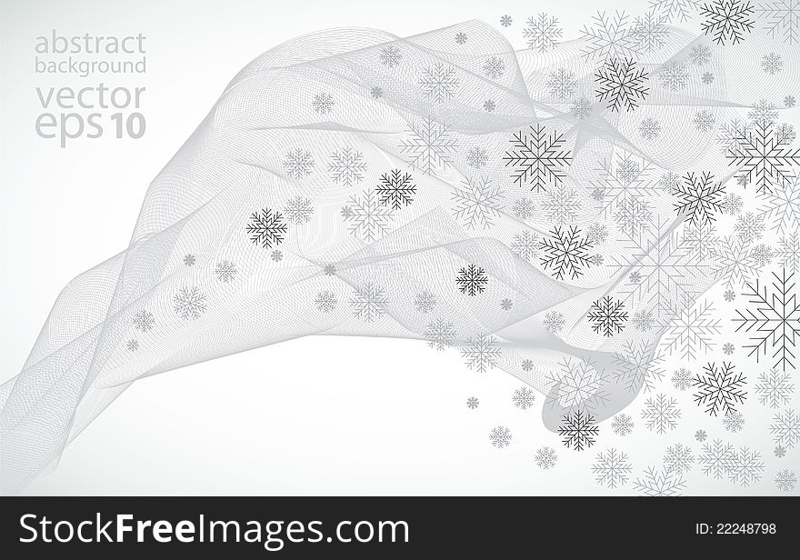 Abstract winter background, vector illustration. Abstract winter background, vector illustration
