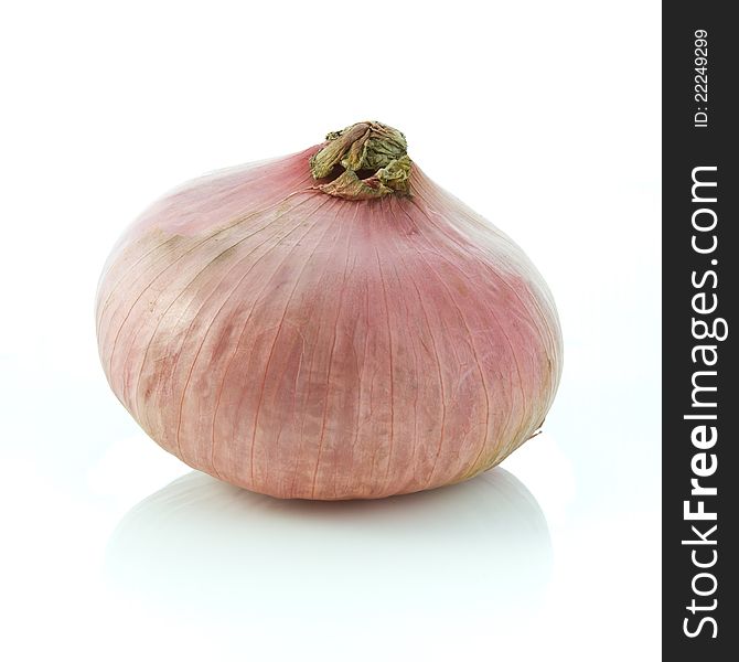 Red shallot on white table