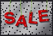 Sale On Metal Background Stock Images
