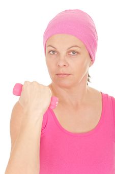 Woman With Weights Royalty Free Stock Image