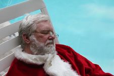 Sleeping Vacationing Santa 2 Royalty Free Stock Image Sleeping Vacationing Santa 2 Royalty Free Stock Image