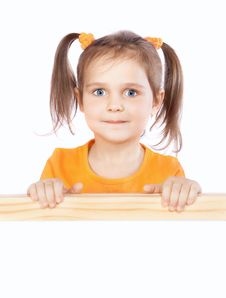 Little Girl Holding A Billboard Stock Images Little Girl Holding A Billboard Stock Images