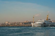 Istanbul City Ship Stock Images