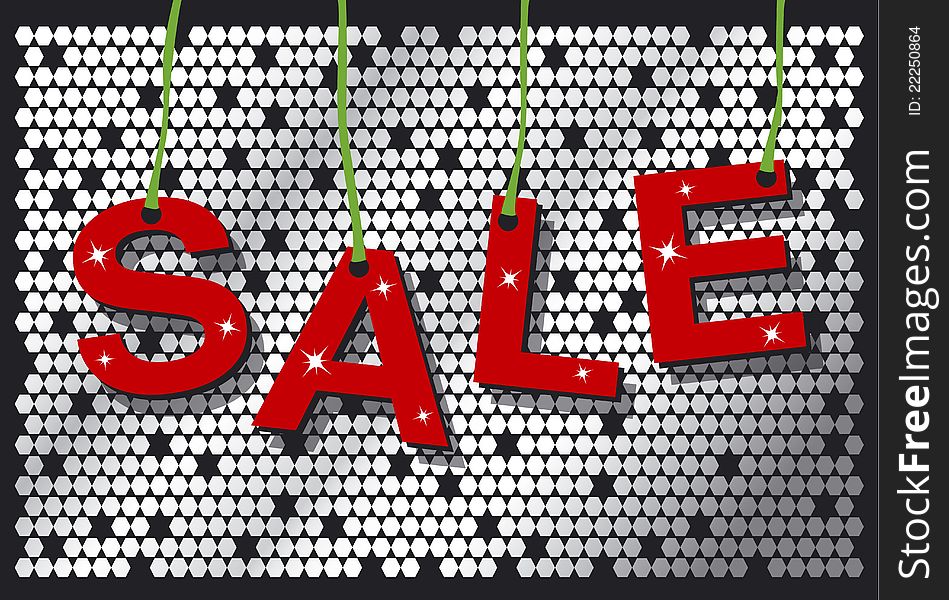 Sale on metal background